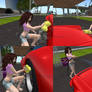 Cindy Washing her Porsche