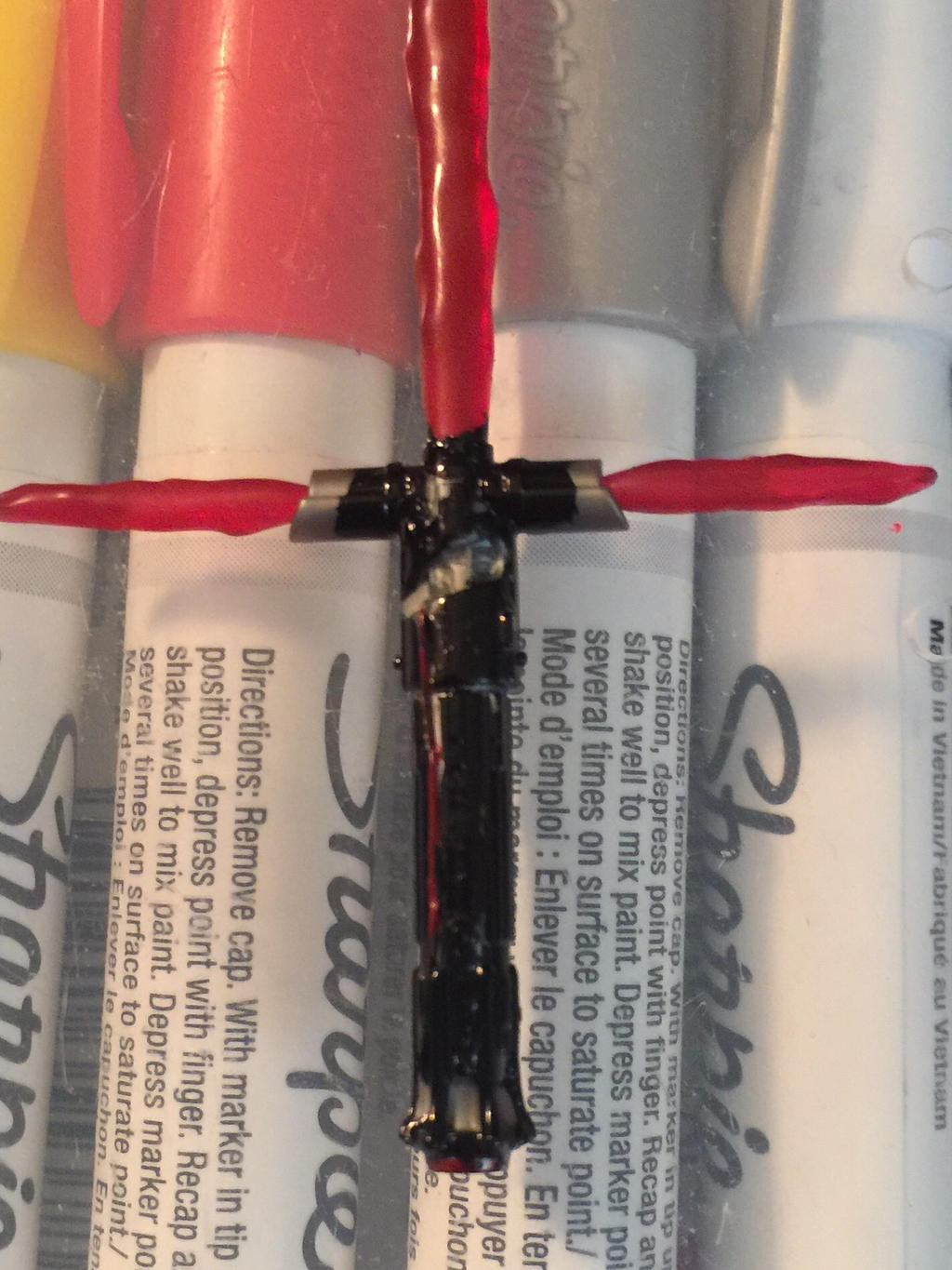 Painted Kylo Ren Lightsaber Close Up