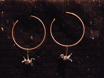 crane earrings
