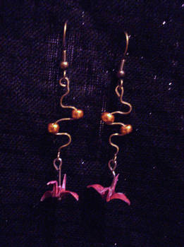 crane earrings II