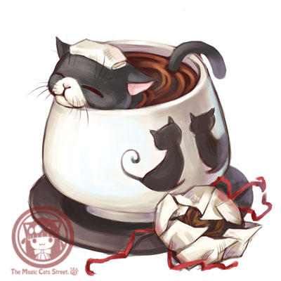 tea cat by swdd-cat on DeviantArt