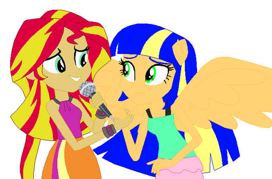 Sunset Shimmer and Moon Sparkle