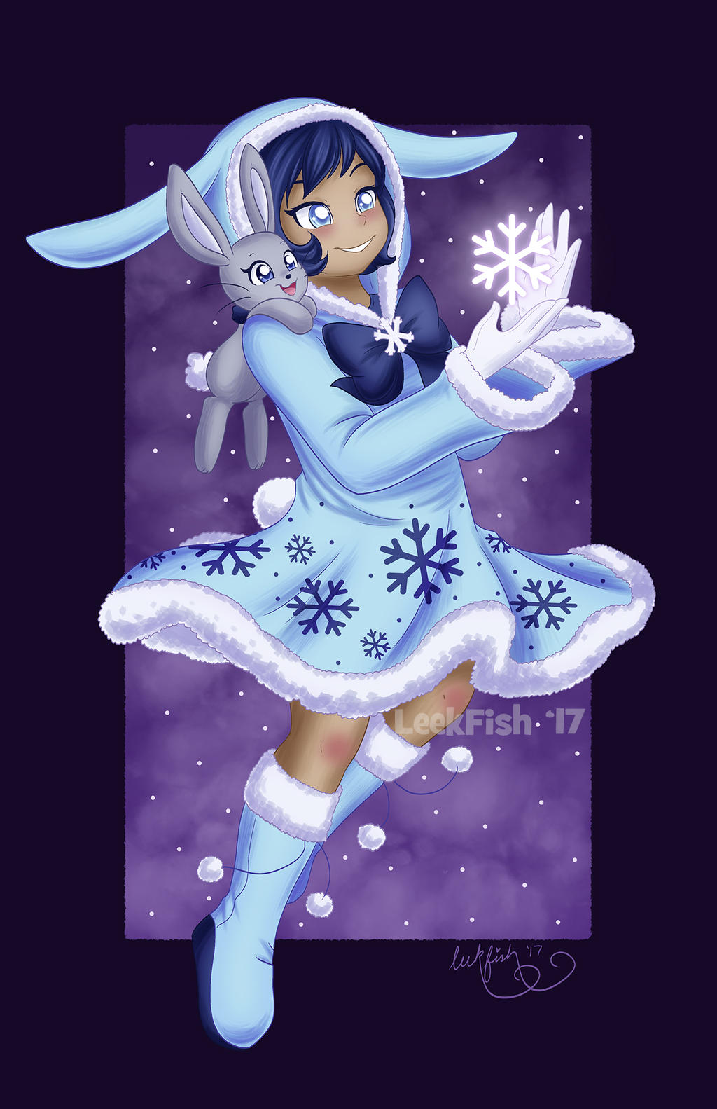 Commission: Snow Bunny by AbbyStarling on DeviantArt