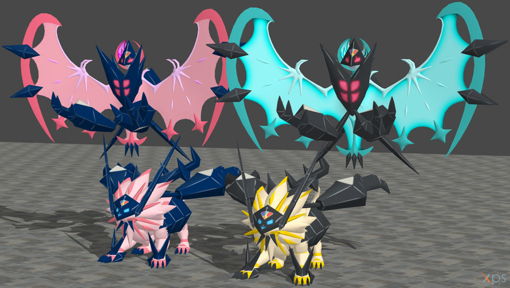XPS Pokemon USUM Dusk Mane and Dawn Wings Necrozma by zoid162010 on