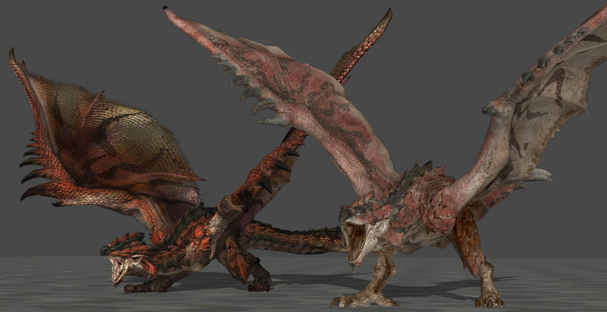 Old and New Rathalos by SporemanJake on DeviantArt
