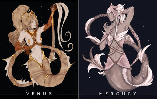 Venus and Mercury