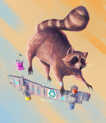 Raccoon Skater