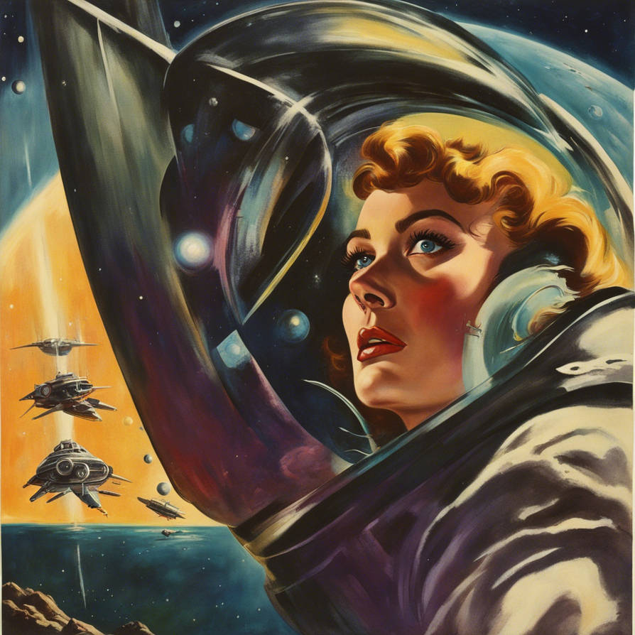 Photorealistic Movie Poster,50s Technicolor Sci-fi