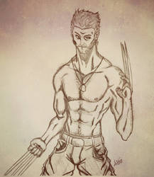 Doodling Wolvie