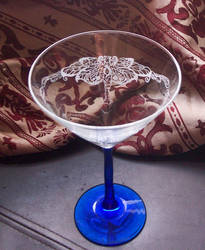 Art Nouveau Fairy Martini Glass