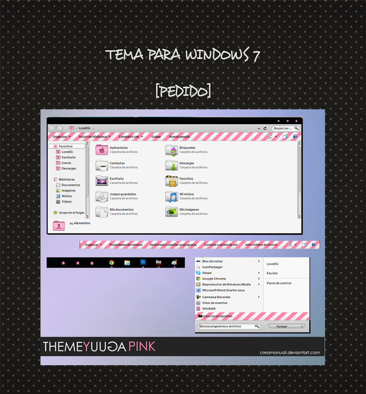 TEMA YUUGA PINK WINDOWS 7