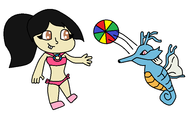 Cedrenna And Kingdra Playing (Request)