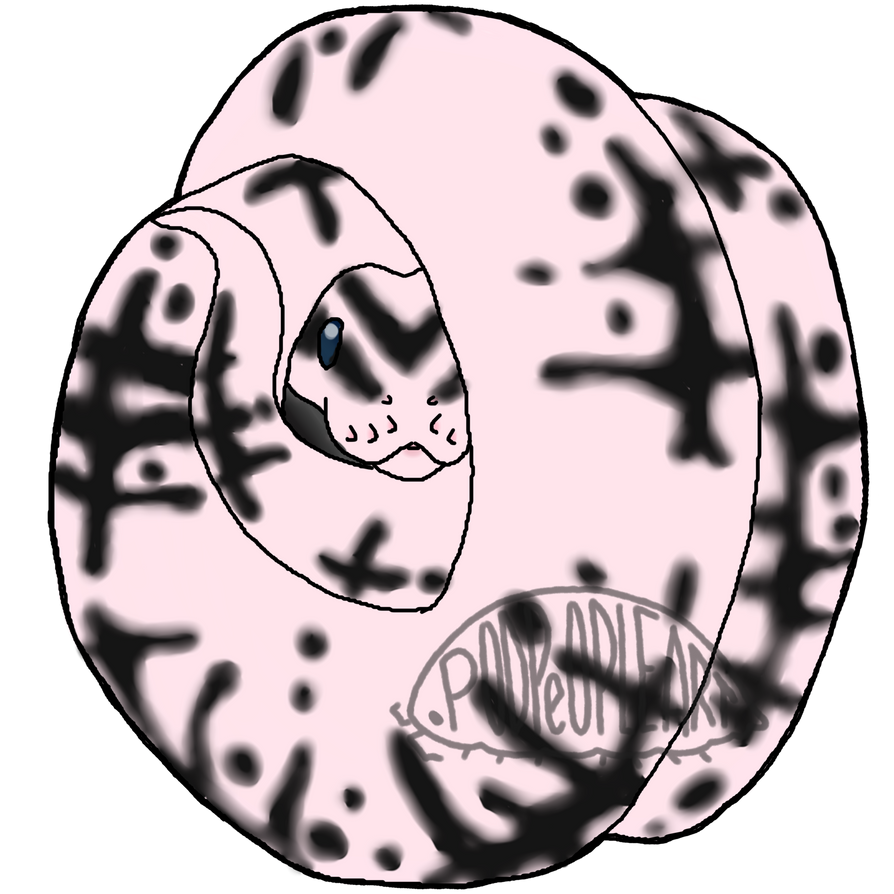 Black and White Ball Python by PodPeopleArt on DeviantArt