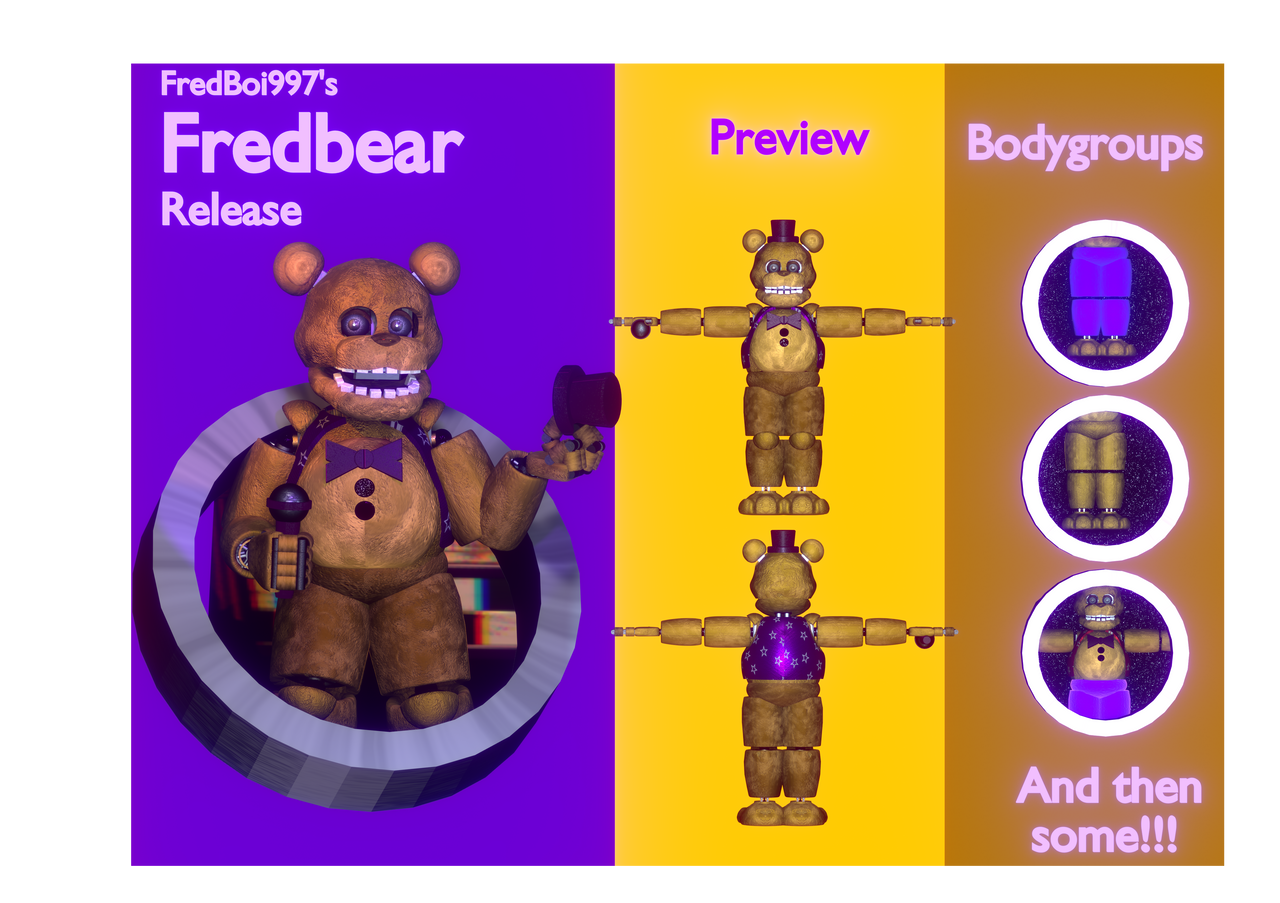 Fredbear V1.5 Release! (Blender 3.0) READ DESC by FredBoi997 on