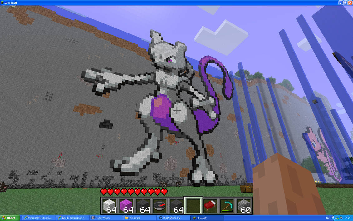 Mew Build Minecraft Mewtwo On Minecraft by Miccopicco on DeviantArt