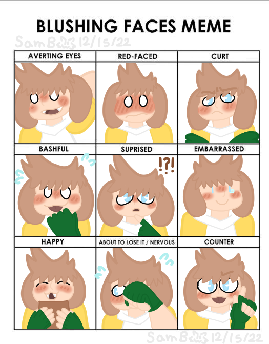 blushing faces meme ft human!sprackle by DitkaSaysHi on DeviantArt