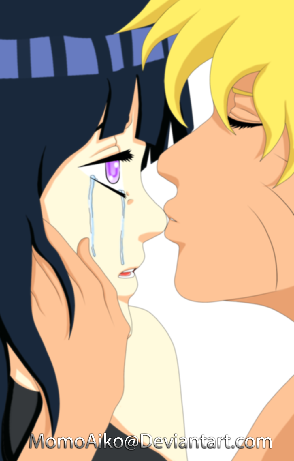 Naruhina comforting kiss