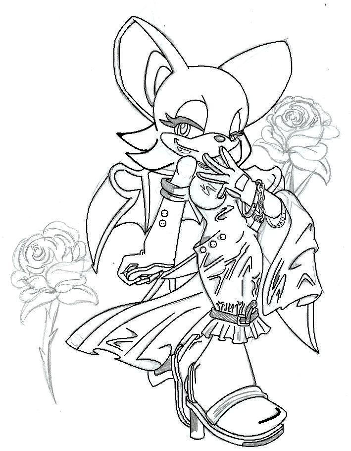 Rouge lineart by colorboy on DeviantArt