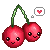 Pixel Cherry Icon - FREE TO USE - by BeckyTheBunny