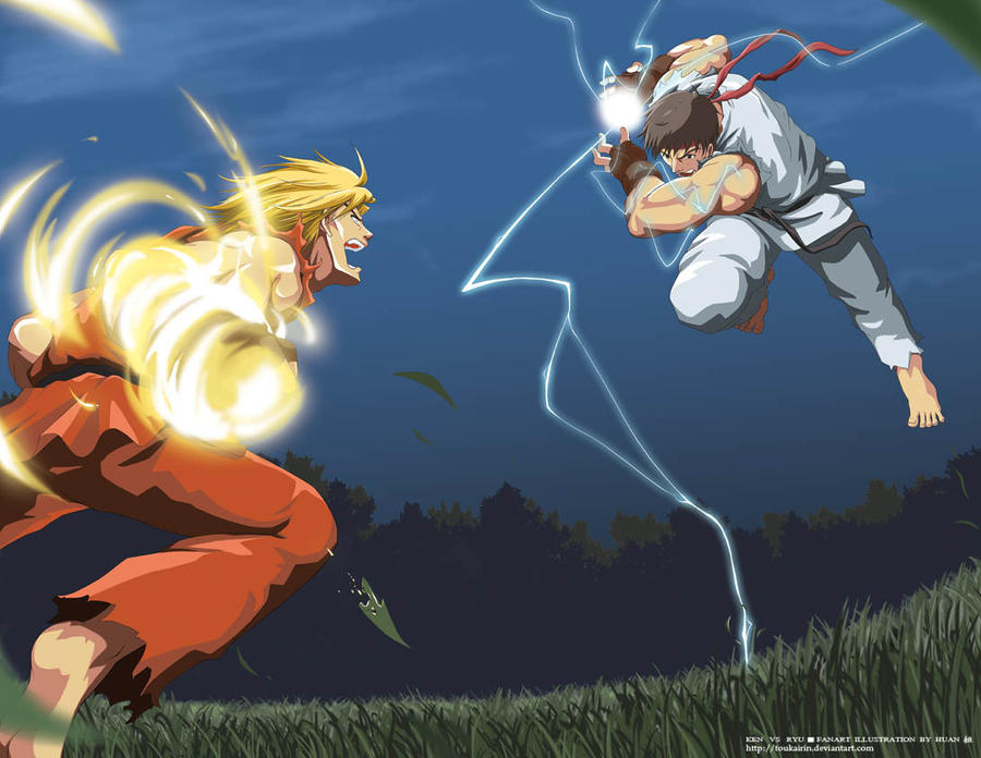 Street Fighter : Ken vs Ryu by ArtofHuan on DeviantArt