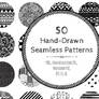 60% OFF! 50 Seamless Hand-Drawn Patterns