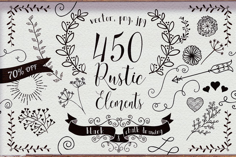 Rustic Embellishment Graphics 450 Rustic Elements 70% OFF by HelgaHelgy on DeviantArt