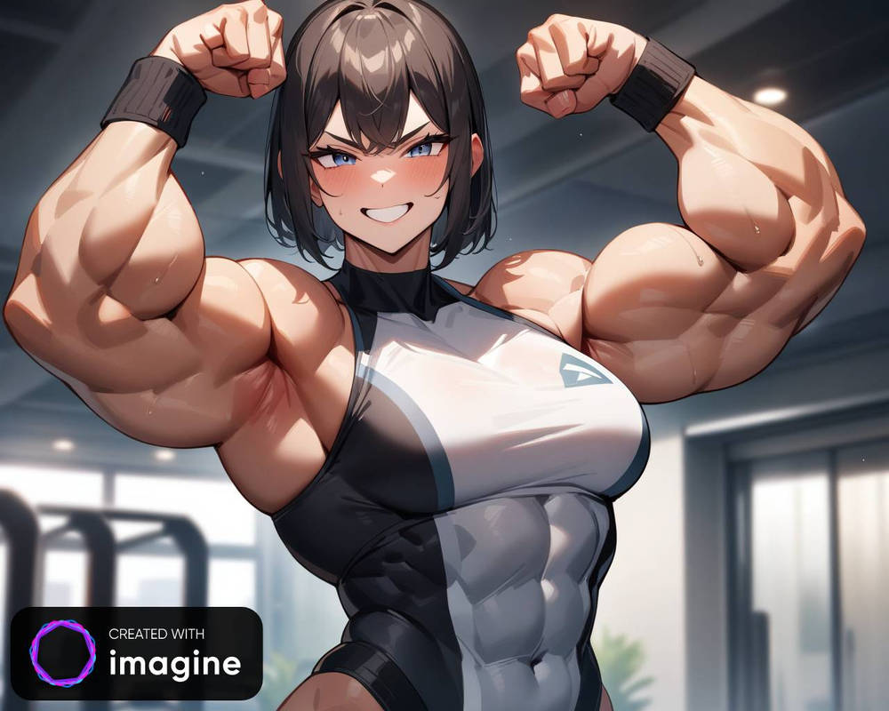 8 Bit Muscle Ai Muscle Girl Flexing Biceps (bit late) by wakasaal on DeviantArt