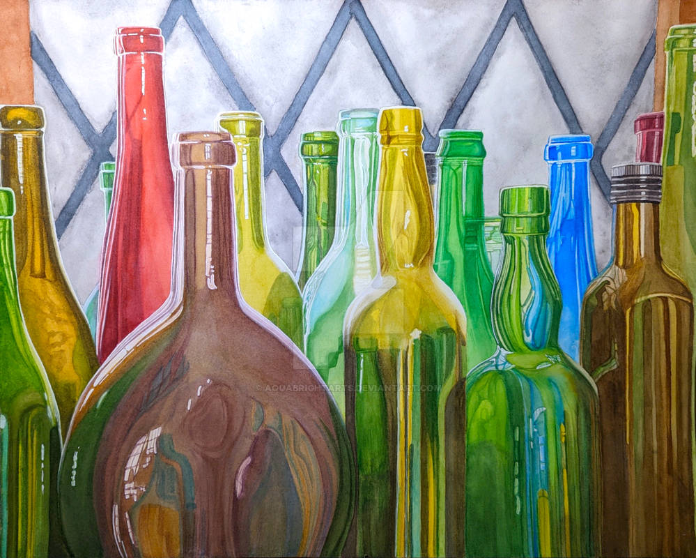 Glass Bottle Study By AquaBrightArts On DeviantArt glass-bottle-study-by-aquabrightarts-on-deviantart
