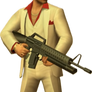 Tony Montana with m16 grenade launcher render 