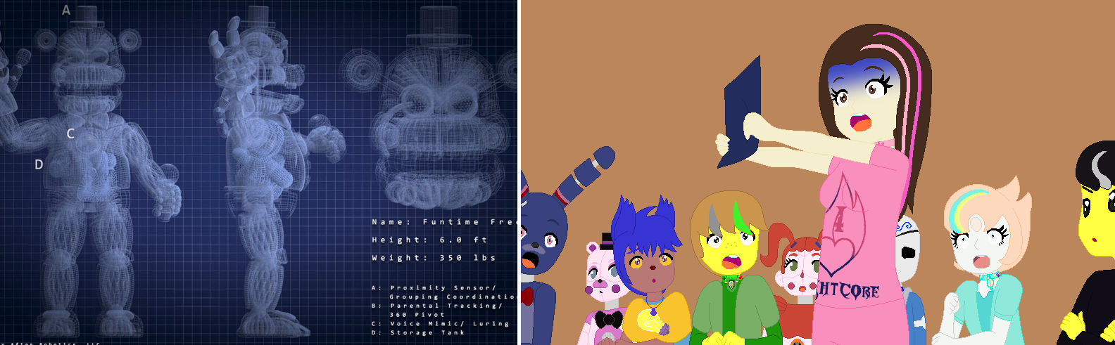 FNAF Height Chart (Phantoms Not Included) by FNASMia521 on DeviantArt
