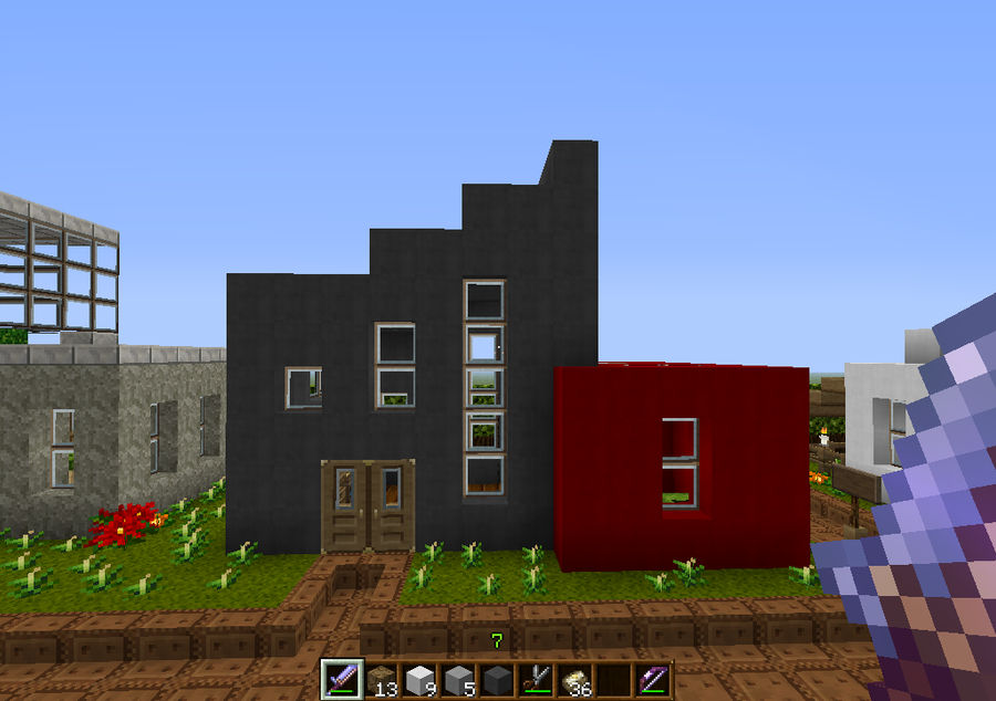 Red and black house