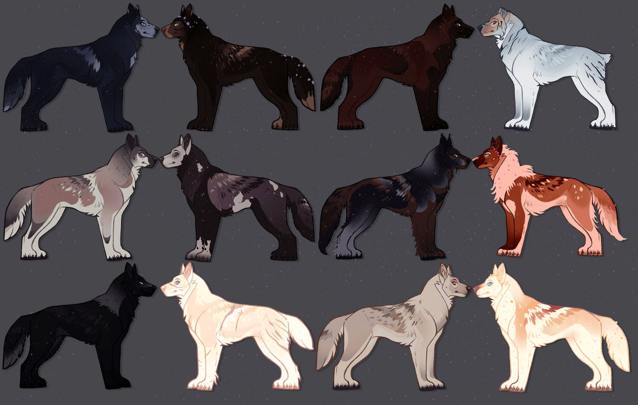 wolf adopts (open) by honey-wisp on DeviantArt
