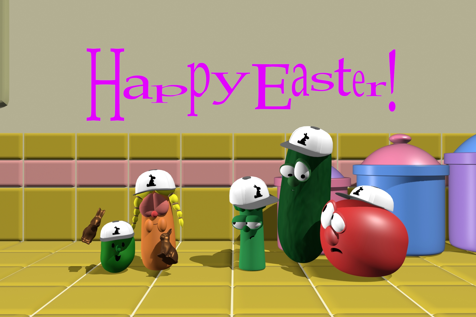 Eating Easter Chocolate Bunny