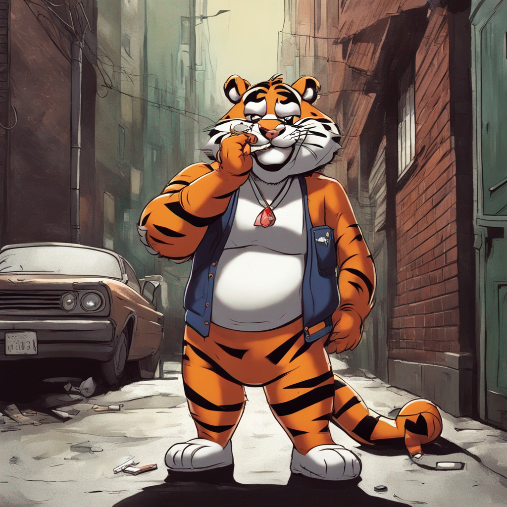 tiger smoking a cigarette When Tigers Used To Smoke, Me, Procreate, 2022 : r/Art Folklore from Back When Tigers