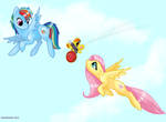 Ponies find Adventure Time paralyzed butterfly by snakehands