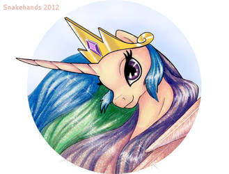 MLP FIM Princess Celestia by snakehands