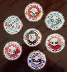 Undertale multiverse chibi fanart election buttons