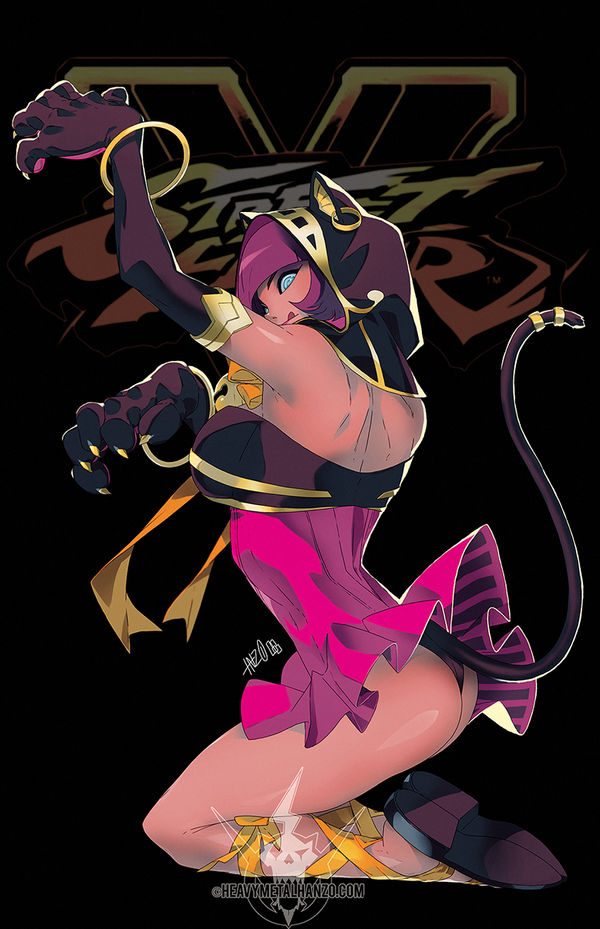Street Fighter V- Cat Menat by HeavyMetalHanzo