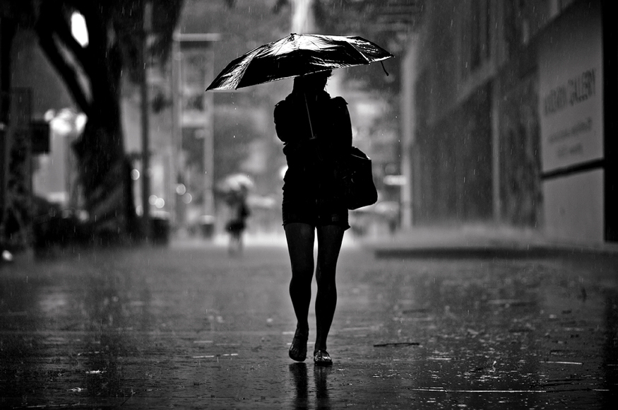 Silhouette in the Rain
