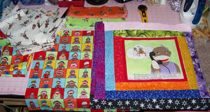 Sock Monkey quilt WIPping