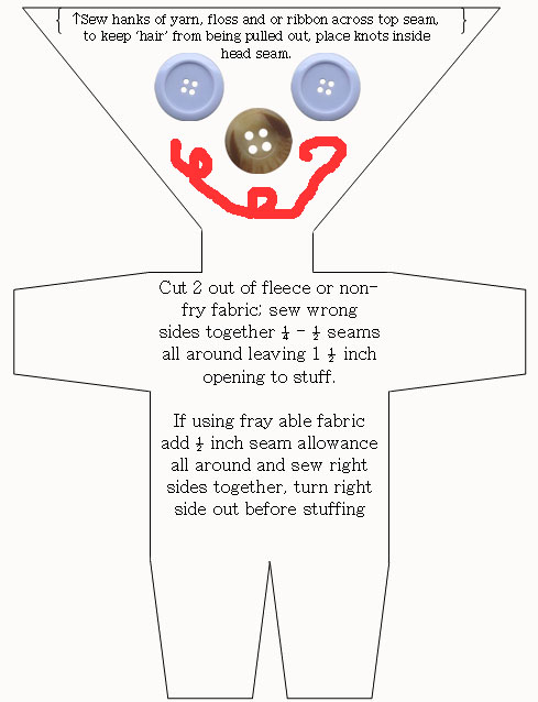 triangle lollipop doll pattern