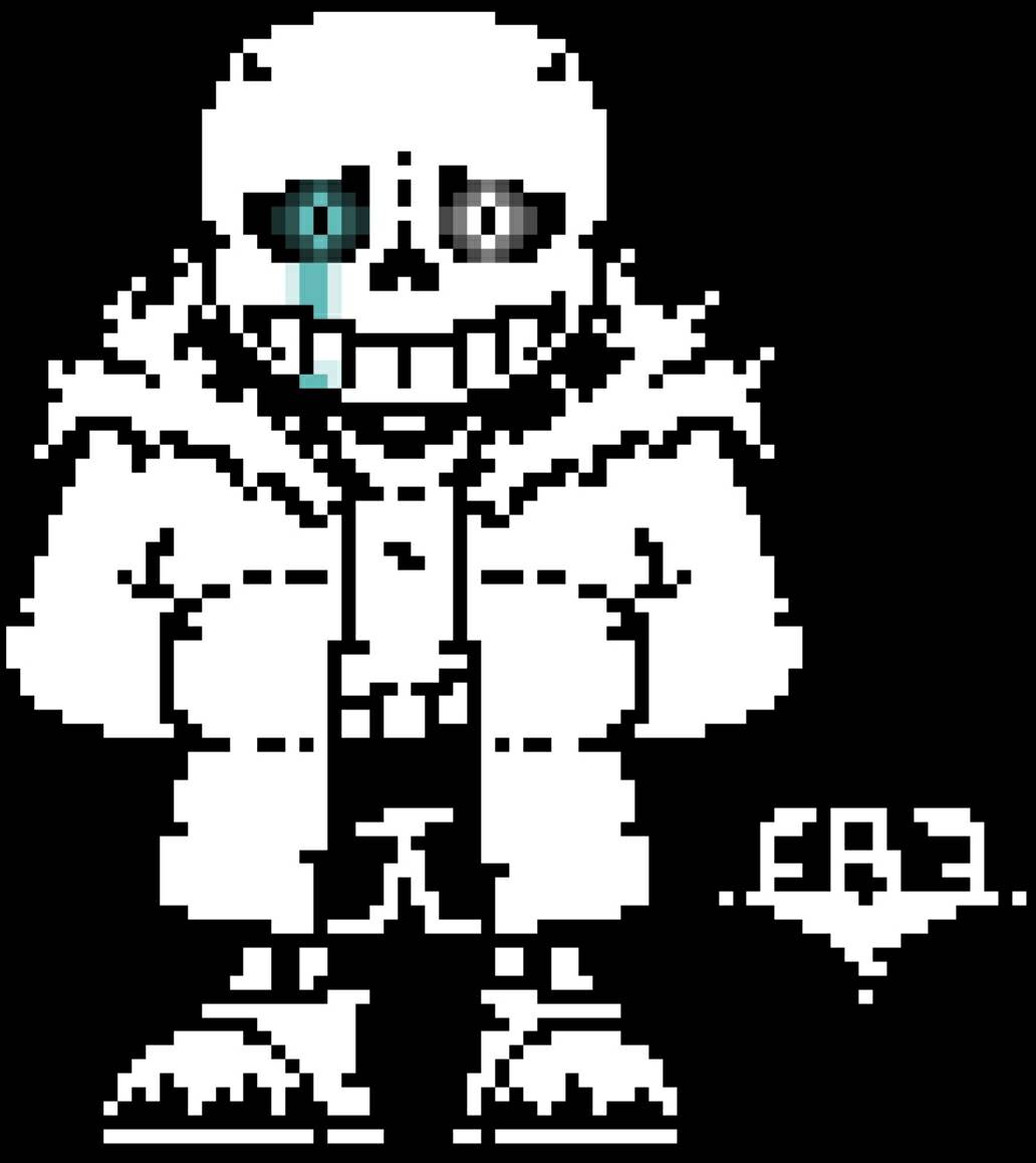 Sans pixel art by AlphaM757 on DeviantArt