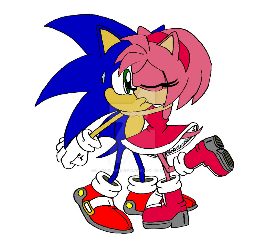 images Sonic And Amy Kissing Fanart sonic and amy kissing by