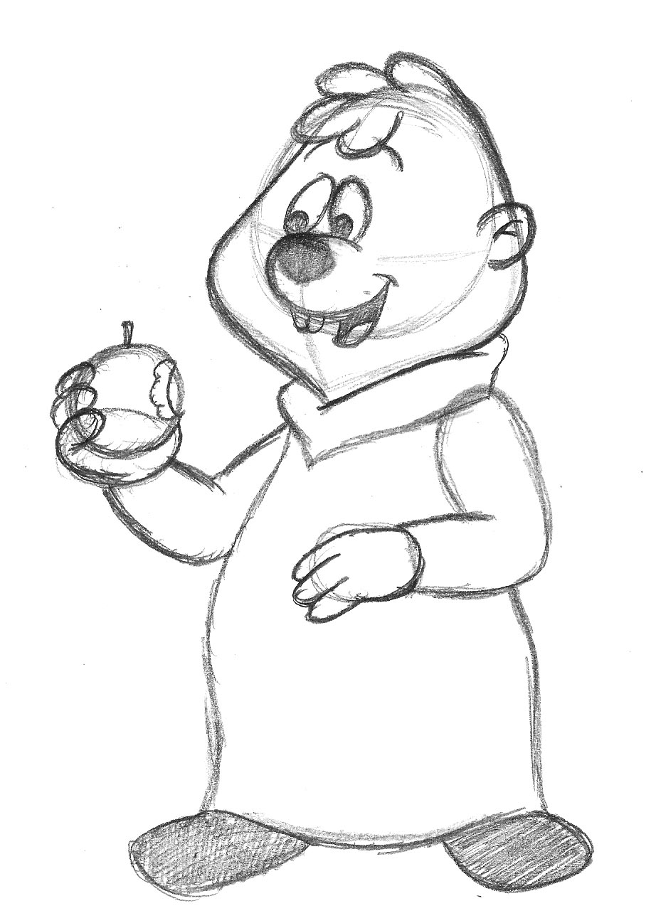 Apple Picker Theodore (scrap sketch)