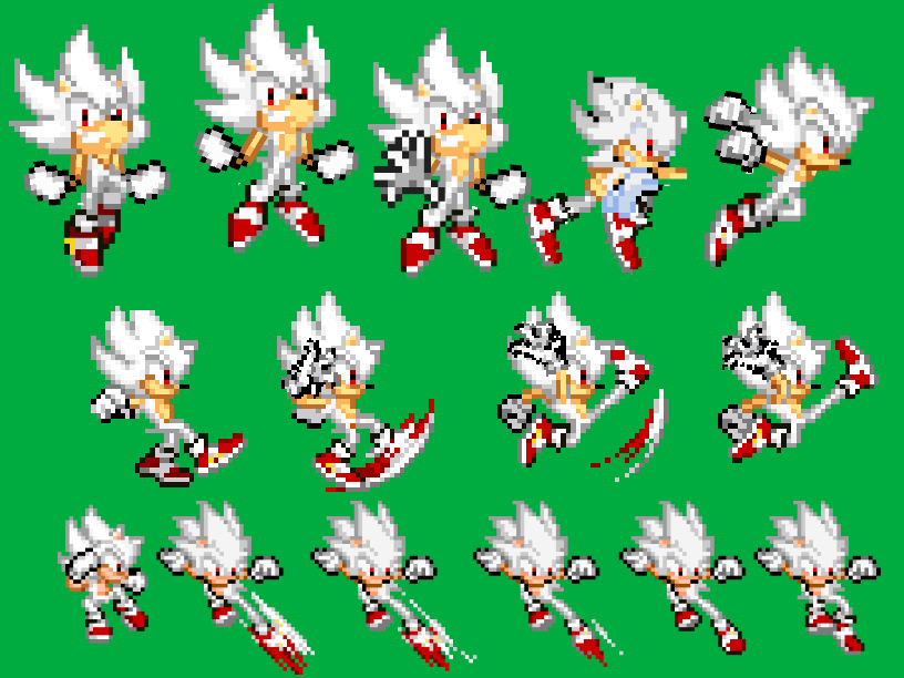 Hyper sonic 2 sprite sheet by 85rmzooz on DeviantArt