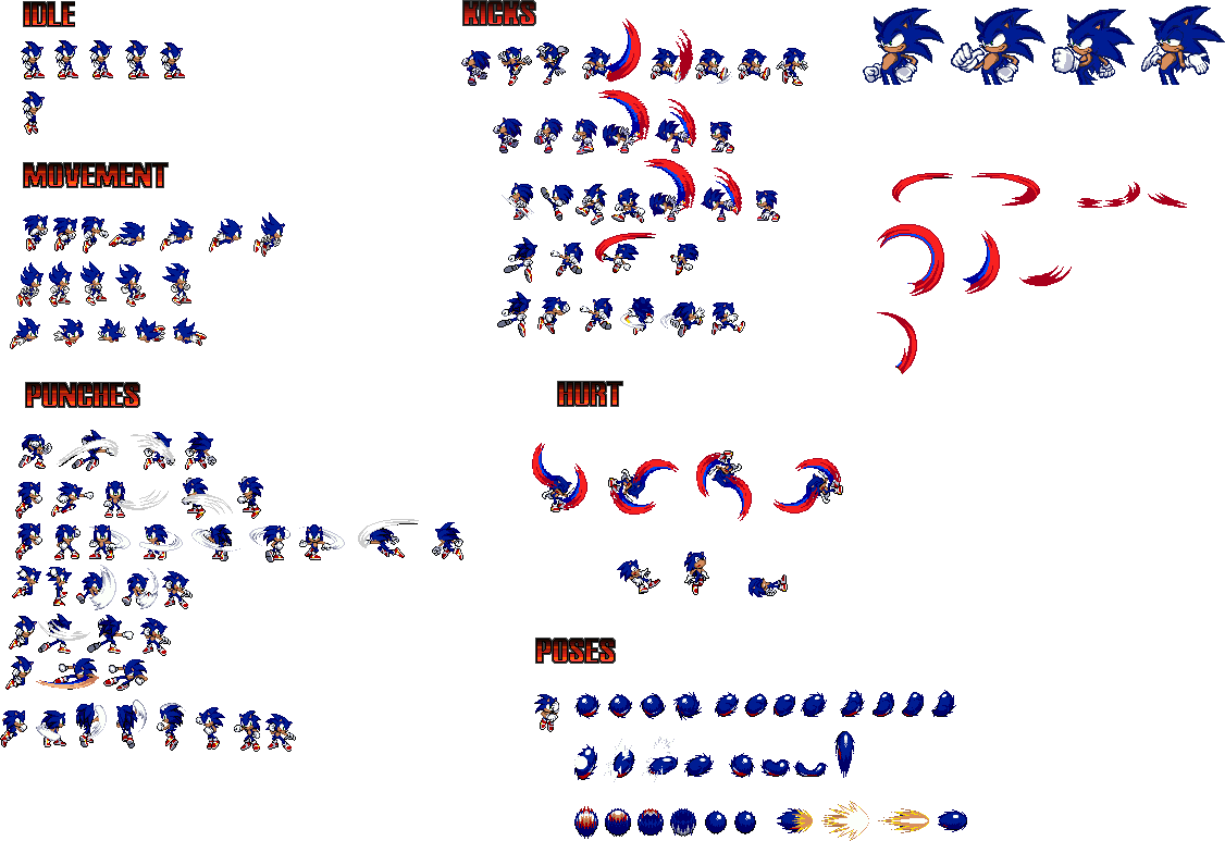 Modified Sonic Sprites