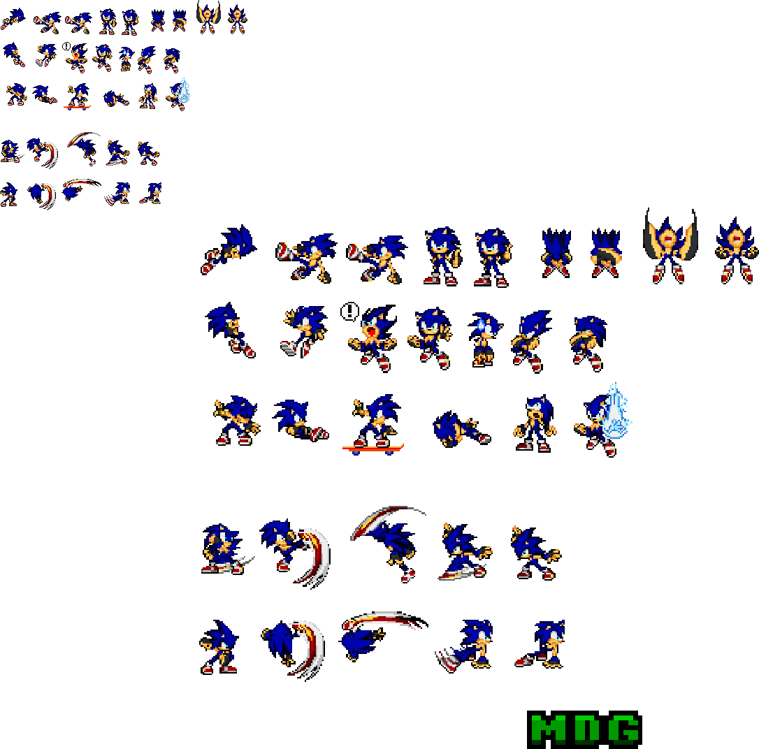 Darkspine Sonic sprites sheet updated W.I.P by DarkSeth644 on