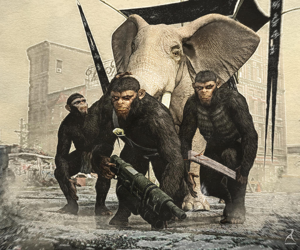 Chimp Riot Chimp War by RawArt3d on DeviantArt