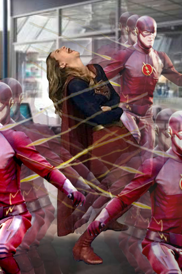 Paranormalnerdom Deviantart Supergirl Tickled By The Fastest Man Alive! by paranormalnerdom on ...