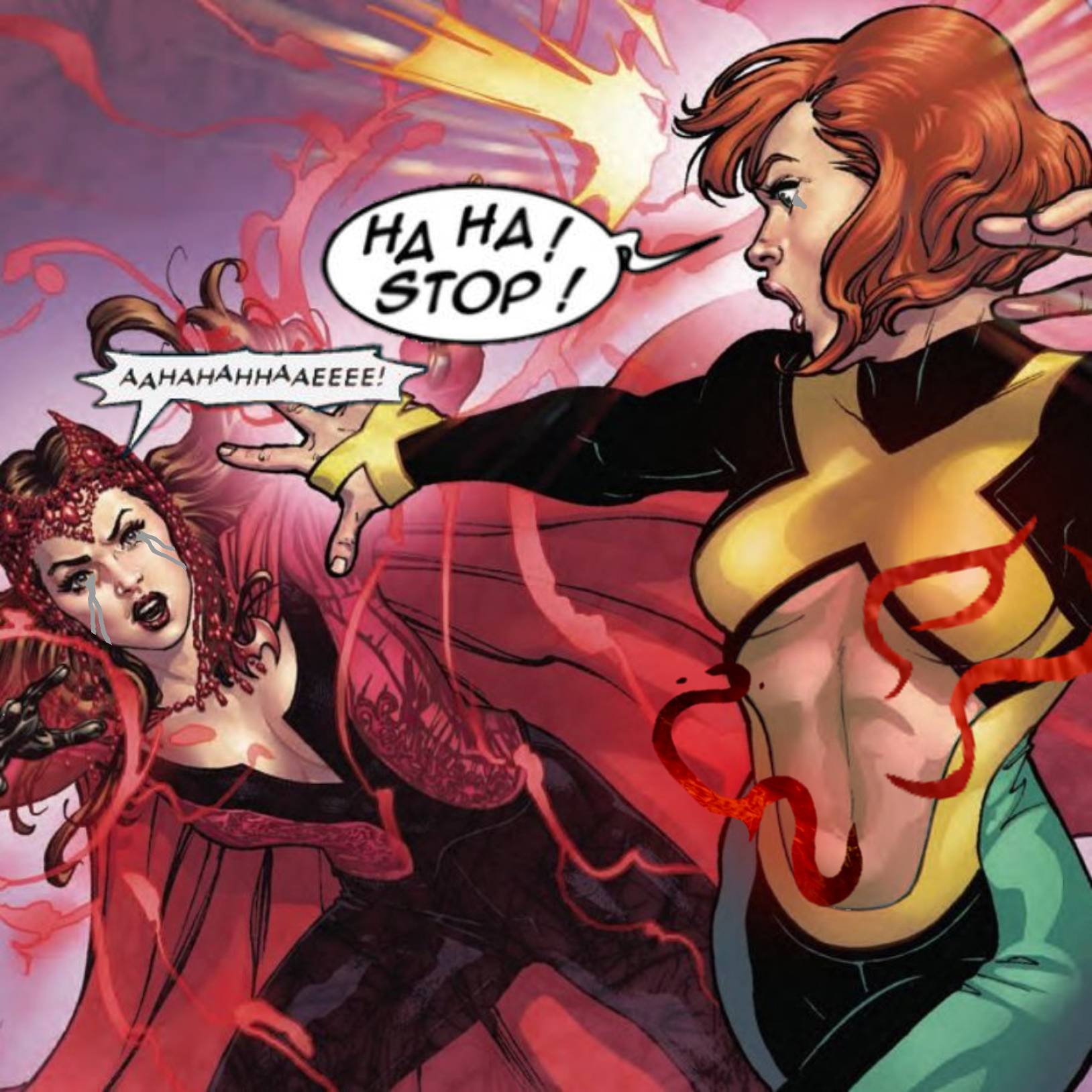 Paranormalnerdom Deviantart Sexy Mutant Tickle Fight (Jean Scarlet Witch) by paranormalnerdom on ...